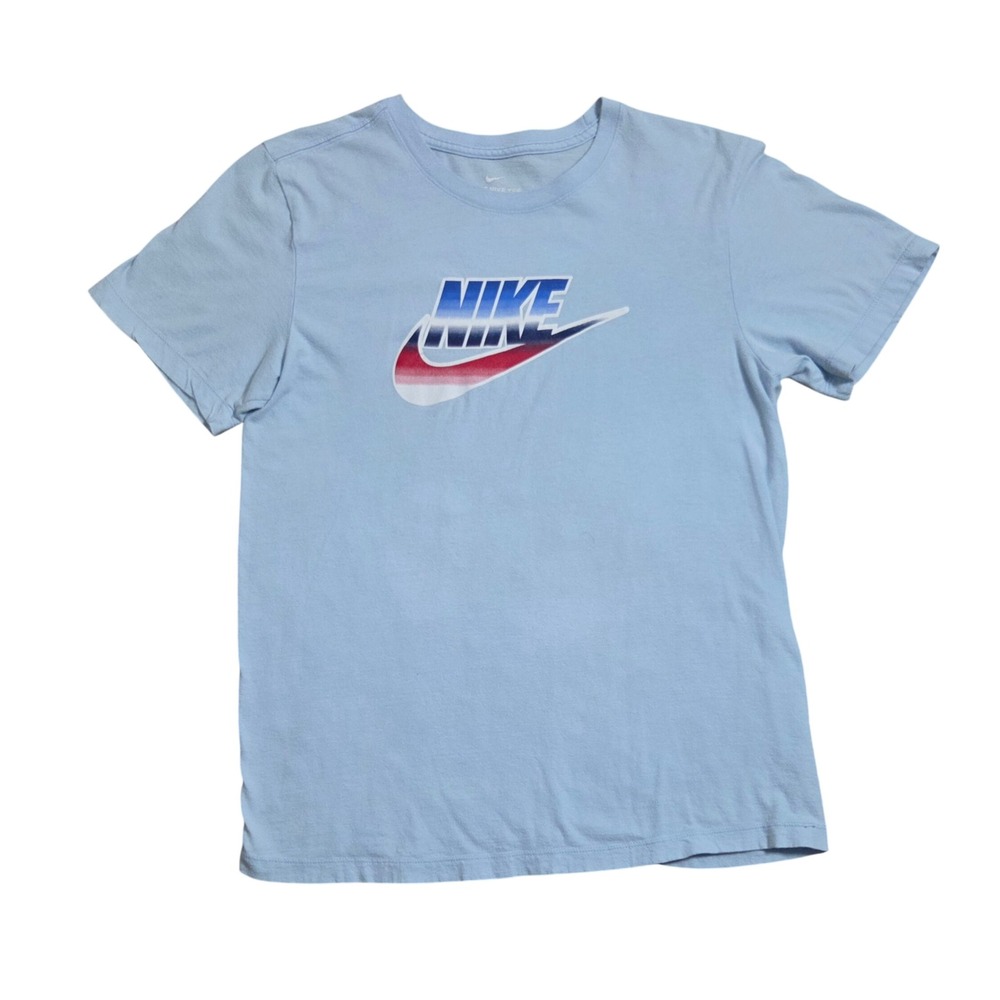 Nike Mens T-Shirt Bundle Just Do It Graphic Logo Blue Light Blue Small 2 Pack - Picture 5 of 9